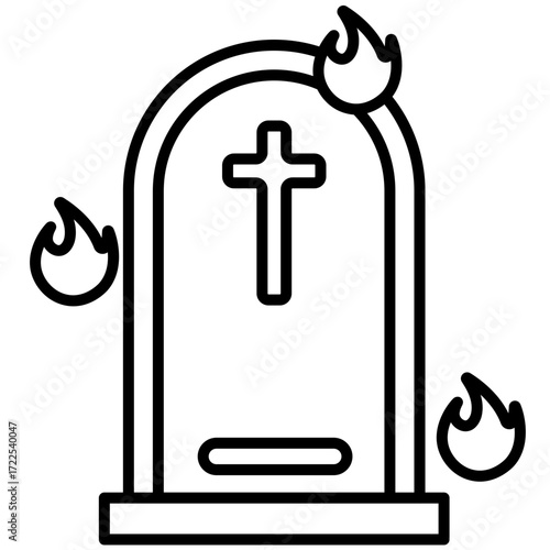 tombstone outline