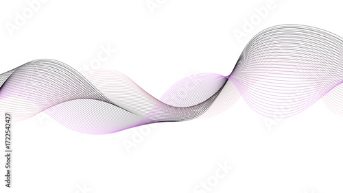Simple and clean graphic of a twisting gray wave. Great for website backgrounds or presentations
