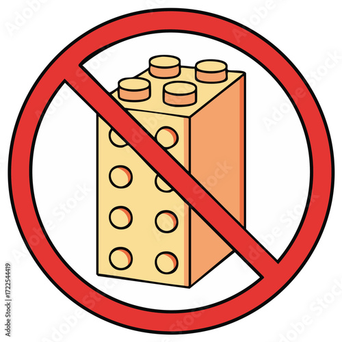 Construction Block Prohibition Sign