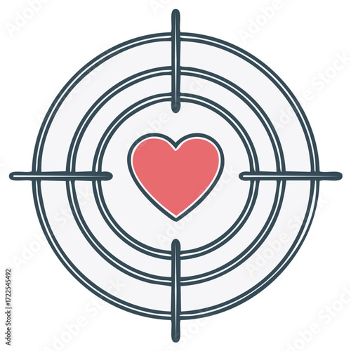 Red Heart Target Symbol