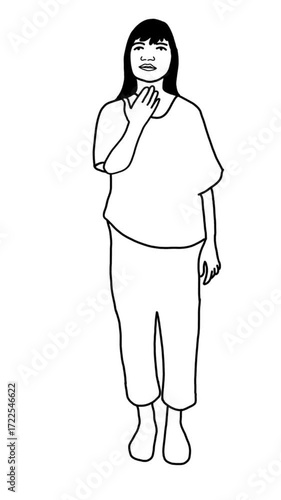 Woman Showing BISINDO Sign Language for Thank You