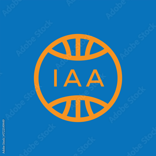 IAA Basketball Company logo. IAA Modern Sports logo design for entrepreneur and business. IAA Team Branding best icon.
