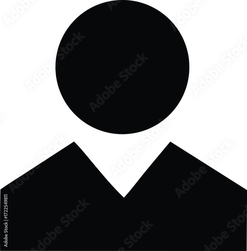 Abstract geometric humanoid silhouette icon symbol representing person profile avatar user identity and communication concepts