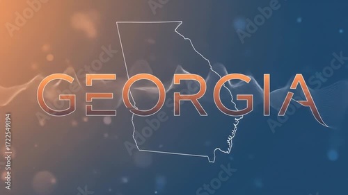 Georgia state outline graphic