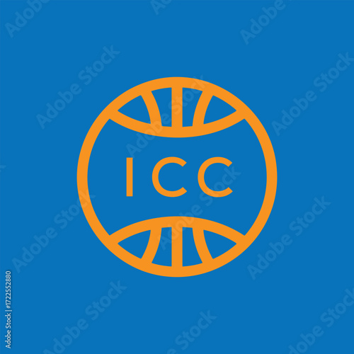 ICC Basketball Company logo. ICC Modern Sports logo design for entrepreneur and business. ICC Team Branding best icon.
