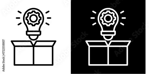 Product Innovation  Icon Set White Style Collection