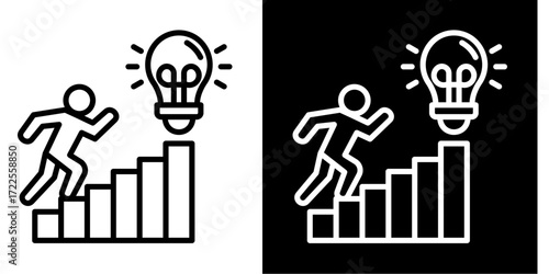 Innovation Challenge  Icon Set White Style Collection