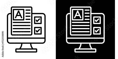 Concept Testing  Icon Set White Style Collection