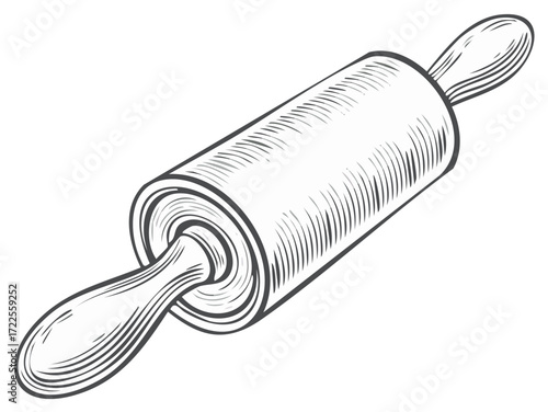 Engraved Style Rolling Pin Kitchen Utensil for Baking Dough