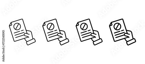 Resignation Multiple Line Icon Element
