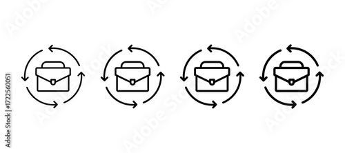 Career Change Multiple Line Icon Element