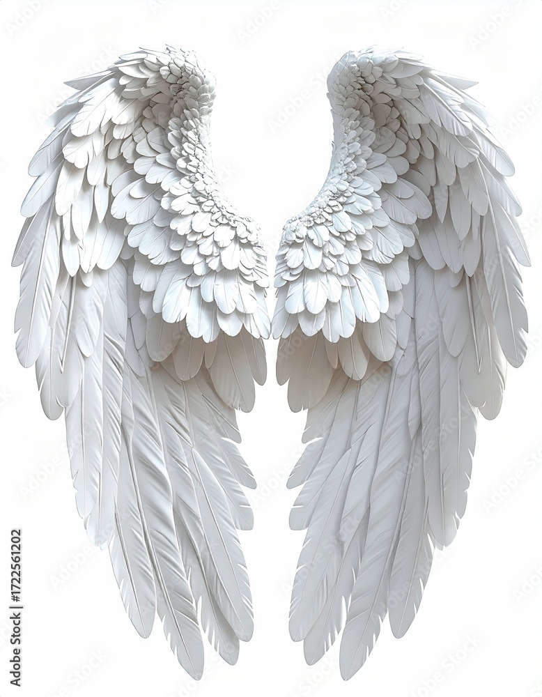 Obraz premium Detailed, symmetrical angel wings