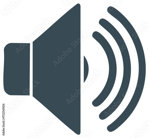Sound volume symbol, speaker icon to show the increasing or decreasing volume levels, music control, sound effect.