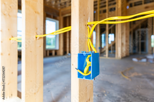 Electrical outlet gang box during new construction