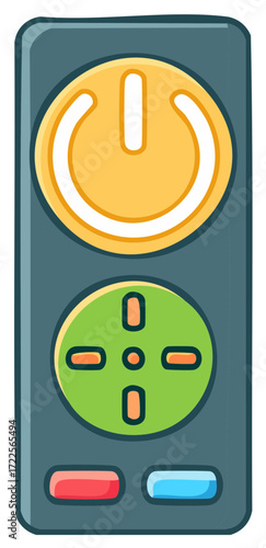 Cartoon Remote Control with Power and Directional Buttons