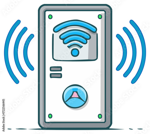 Smart Home Device with Wifi and Control Panel, IoT Technology, Modern Automation System