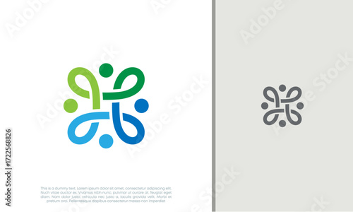 Global Community Logo Icon Elements Template. Community human Logo template vector. Community health care. Abstract Community logo