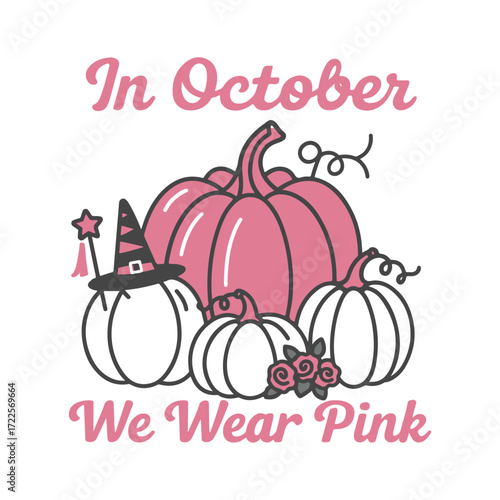 Pink October Halloween Pumpkin
