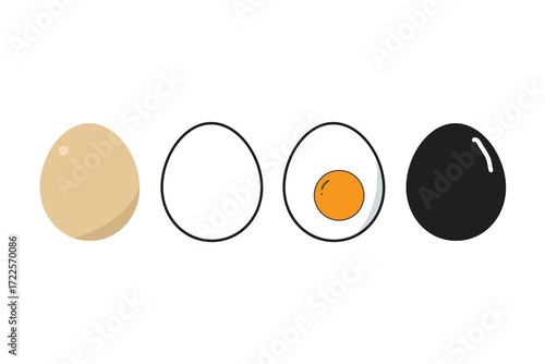 egg icon set vector Easter design eggs sign symbol