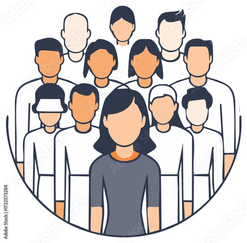Team of Diverse Professionals, Group of People, Leadership, Teamwork, Collaboration