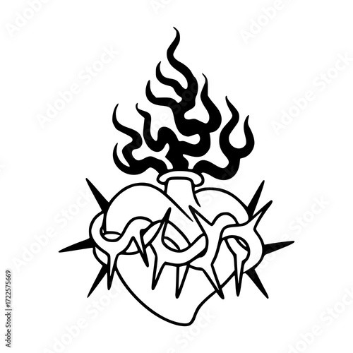 religious holy heart illustration