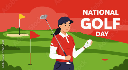 Vector illustration National golf day