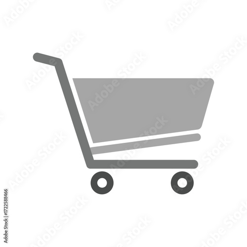 Simple shopping cart icon for online retail and e commerce concepts vector