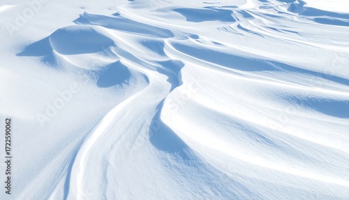 Frozen windswept snow patterns