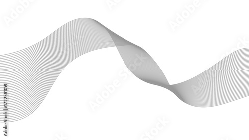 Abstract gray wave element for design, vector illustration,  Abstract wave lines digital element for certificate design.