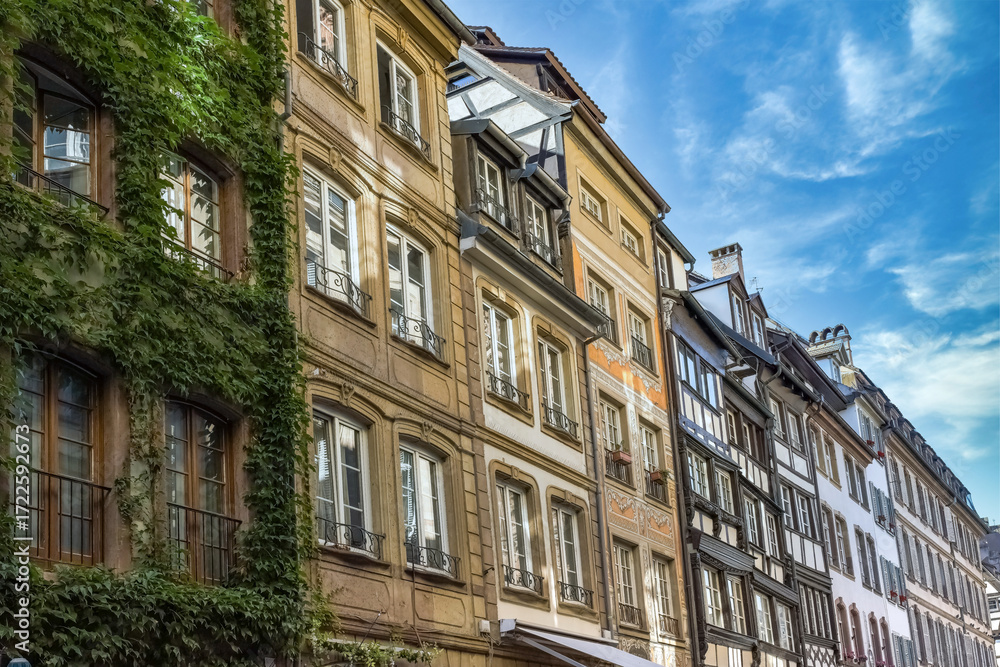Fototapeta premium Strasbourg in France, old city center with colorful houses