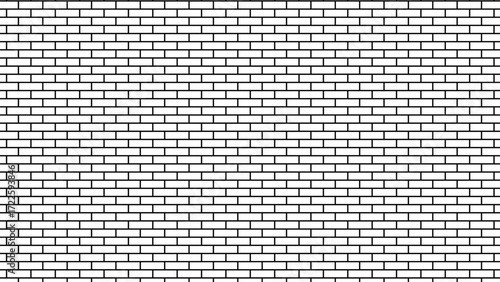 White brick blank home wall texture copy for space panorama white tiles,  black ceramic tiles wallpaper. white brick wall used for background.