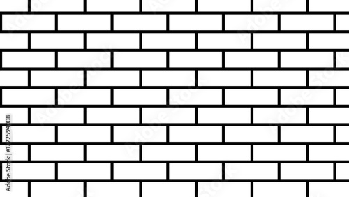 White classic tile wall background and texture, white brick wall for abstract background.