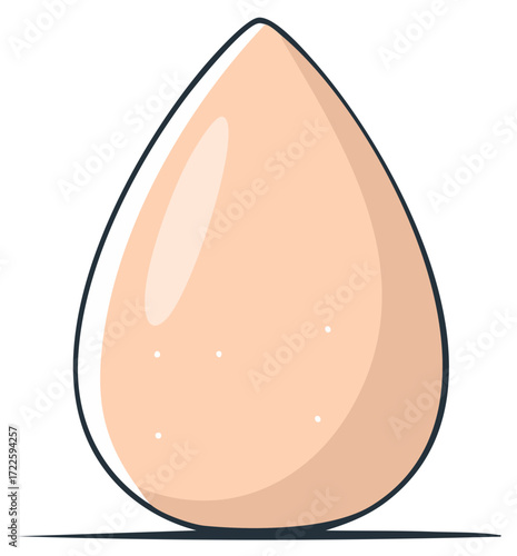 Stylized Makeup Sponge: Beige Applicator for Cosmetics Blending and Contouring