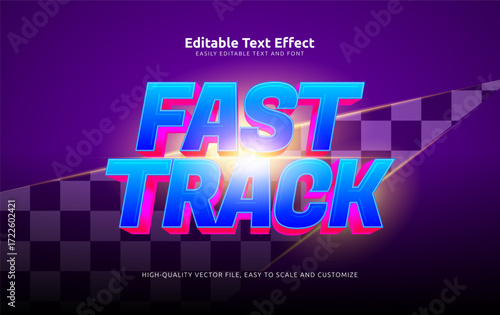fast track editable text effect