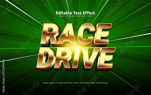race drive editable text effect