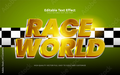 race world editable text effect