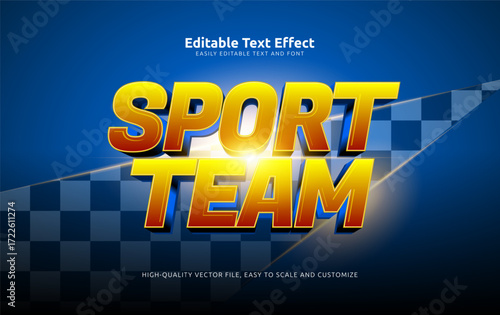 sport team editable text effect