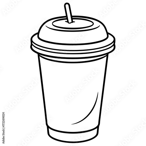 Coffee to go cup outline
