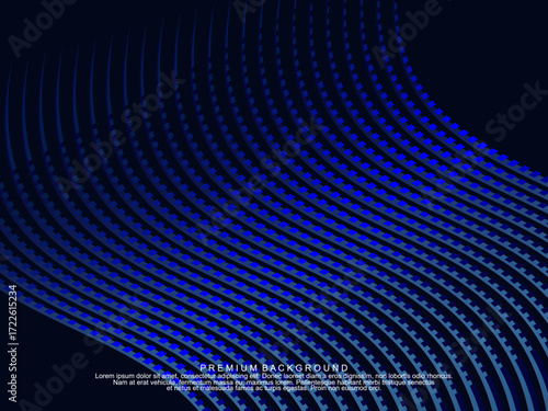 Premium background design with dark blue luxury motif. Vector horizontal template, for digital lux business banners, contemporary formal invitations, luxury vouchers, gift certificates, etc.	
