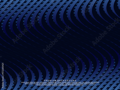 Premium background design with dark blue luxury motif. Vector horizontal template, for digital lux business banners, contemporary formal invitations, luxury vouchers, gift certificates, etc.	
