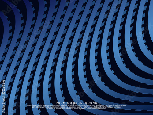 Premium background design with dark blue luxury motif. Vector horizontal template, for digital lux business banners, contemporary formal invitations, luxury vouchers, gift certificates, etc.	
