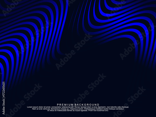 Premium background design with dark blue luxury motif. Vector horizontal template, for digital lux business banners, contemporary formal invitations, luxury vouchers, gift certificates, etc.	
