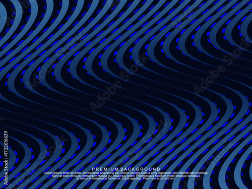 Premium background design with dark blue luxury motif. Vector horizontal template, for digital lux business banners, contemporary formal invitations, luxury vouchers, gift certificates, etc.	
