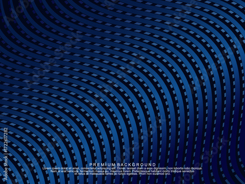 Premium background design with dark blue luxury motif. Vector horizontal template, for digital lux business banners, contemporary formal invitations, luxury vouchers, gift certificates, etc.	
