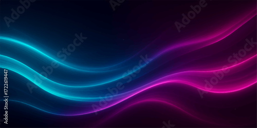 Wallpaper Mural Abstract purple background with glowing lines, a flowing wave design for a dynamic energy wallpaper or backdrop illustration Torontodigital.ca