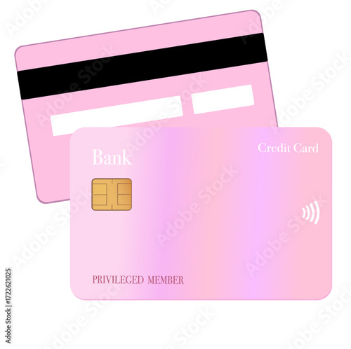 A modern set of colorful credit card vector illustrations with minimal design, perfect for financial concepts, online payments, banking services, e-commerce, fintech, and digital transactions. 