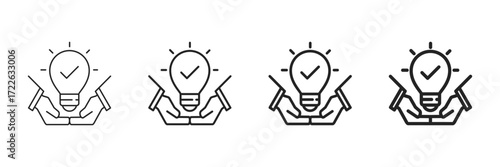 Solution Icon Set Different Line Style Collection 