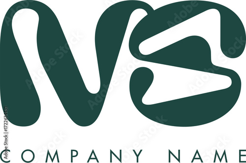 Creative Abstract Initial Letter MS Logo Design