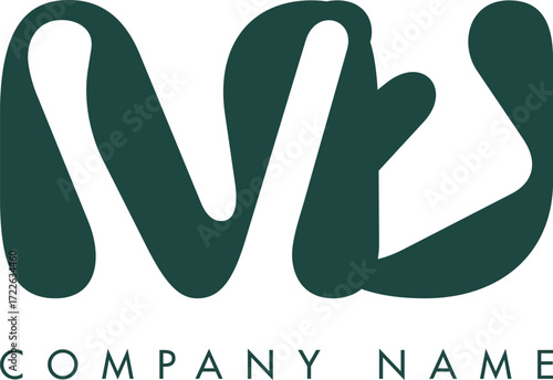 Creative Abstract Initial Letter MU Logo Design