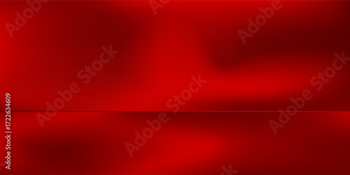 Wall abstract interior background, studio and backdrops show products. with leaf shadow from window color red simple abstract